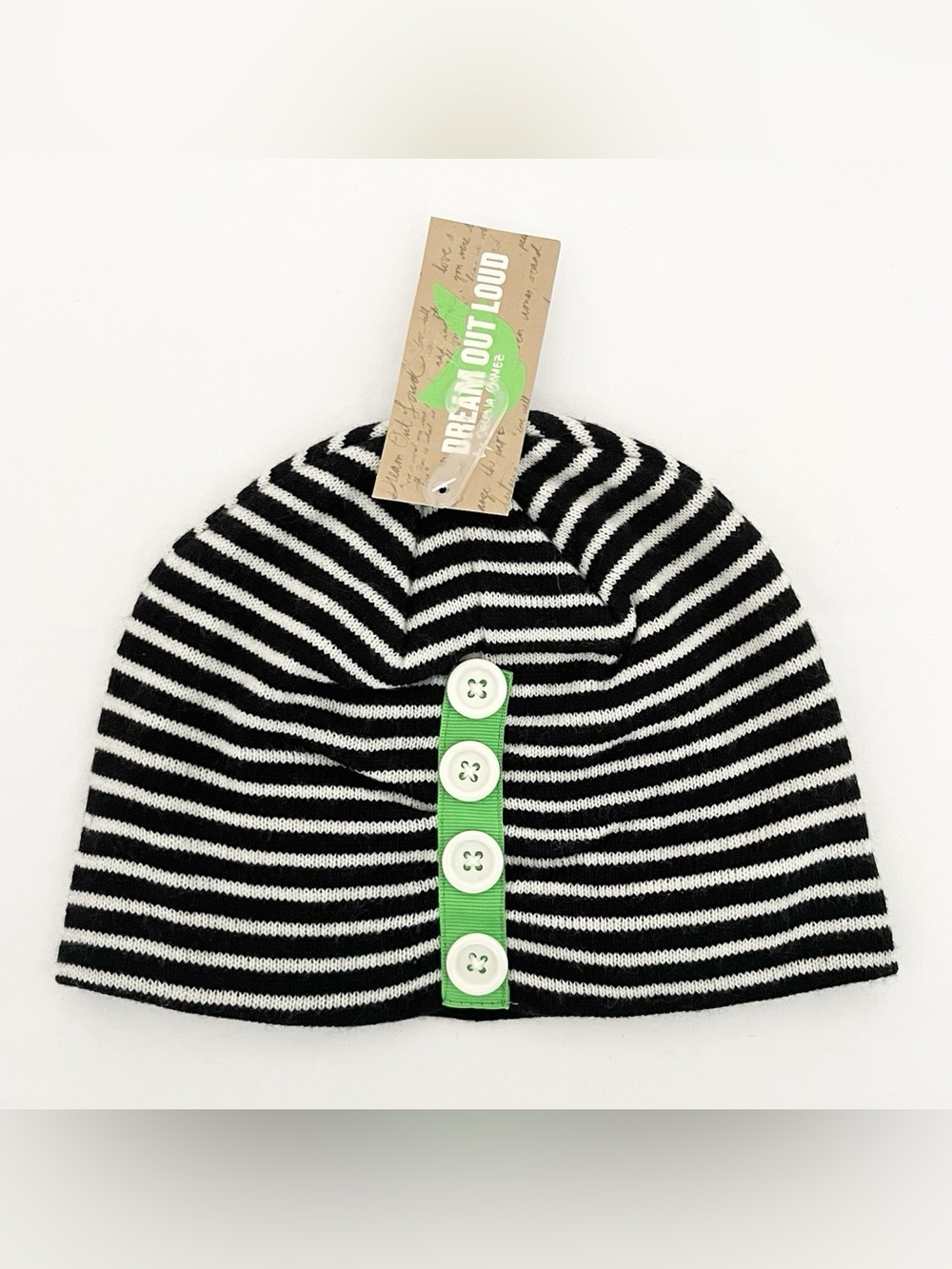 NWT Dream Out Loud Selena Gomez Women's Knit Beanie Skull Cap Striped Whimsical